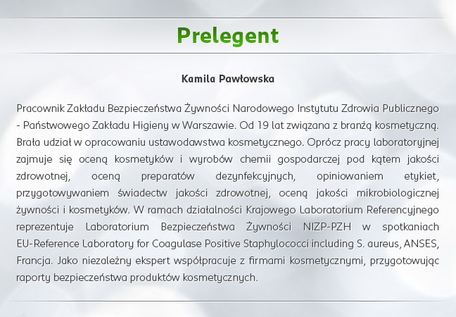 Prelegent: Kamila Pawłowska