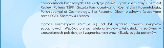 KONSERWANTY W KOSMETYKACH - WIEDZA, PRAKTYKA, BADANIA - WARSZAWA,27 LISTOPADA 20014 r.